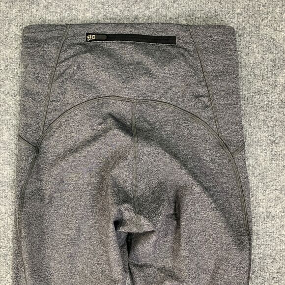 Lululemon Tights Womens 4 Gray Heather Motionful High Waist 7/8 Yoga Paneled - Picture 11 of 15